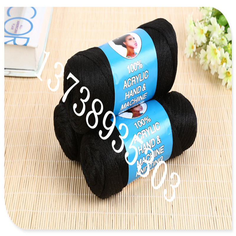African new black wool polypropylene yarn Brazilwool 70g details Picture