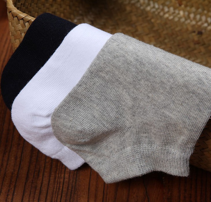 袜子男 全棉船袜 浅口盒装袜 短筒棉袜 薄款 5双装产品图