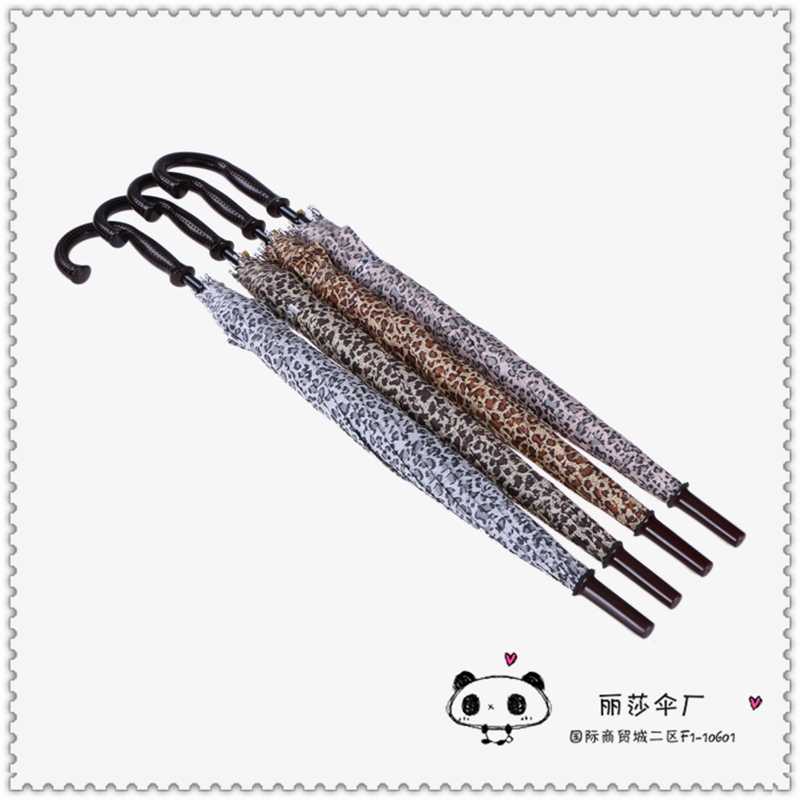 Strengthen and reinforce the leopard-print self-opening straight-bar business umbrella Application Scenario