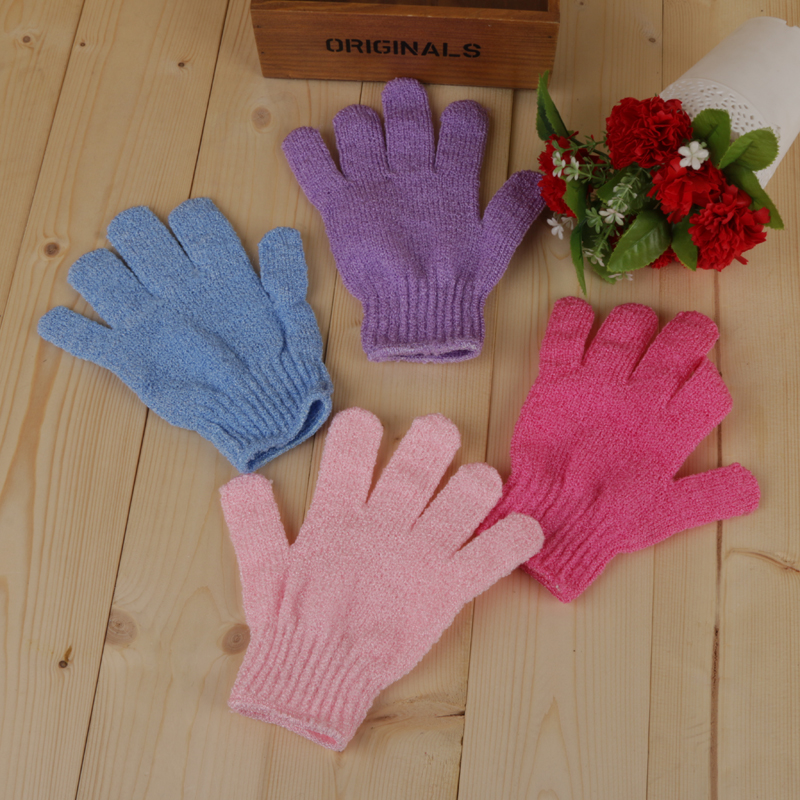 搓泥去污擦背搓澡巾去角质五指沐浴手套图