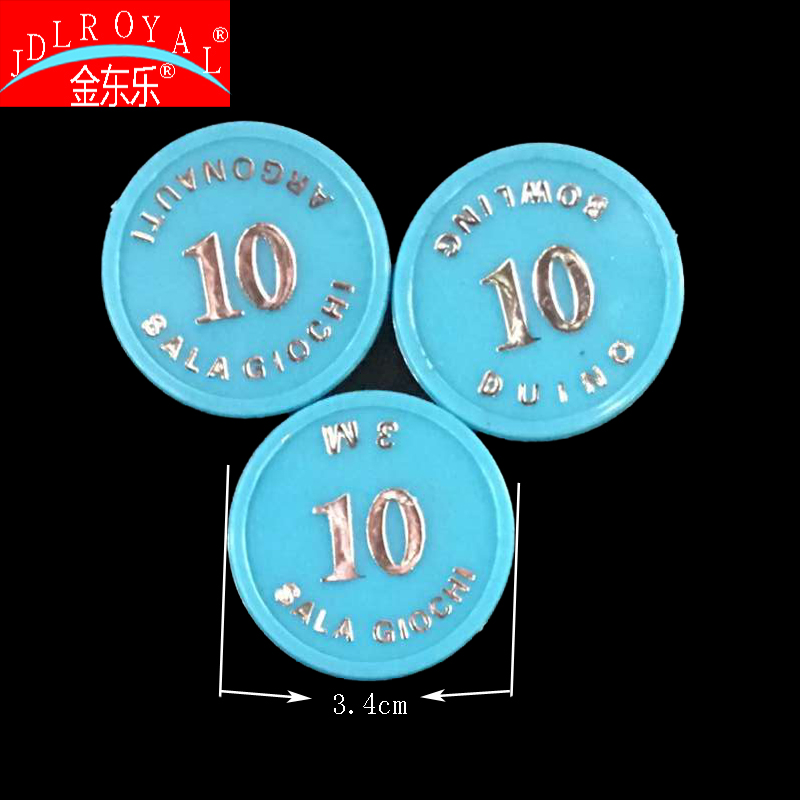 Customized chips hot stamping silver plastic chips with logo printing thumbnail