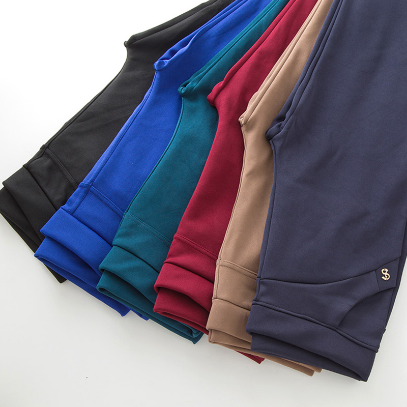 新款女式九分裤春 秋季女士打底裤 前插袋中腰休闲裤厂家批发