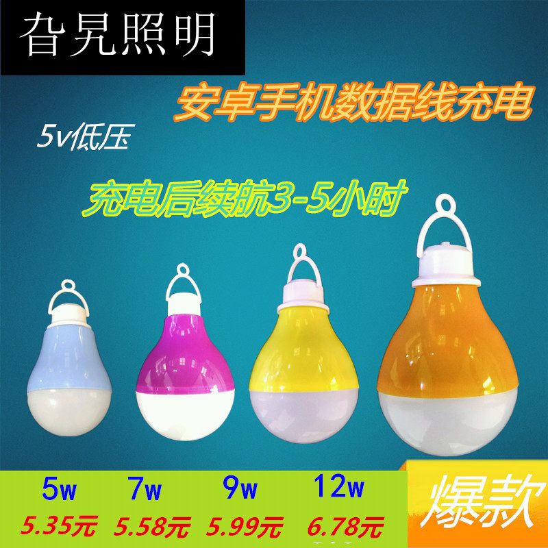 led球泡灯新款灯具5730大功率灯泡USB球泡应急照明灯产品图