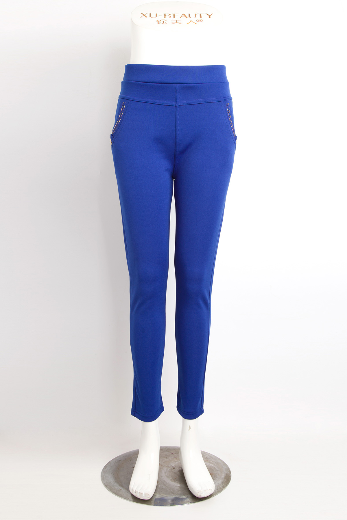 新款女式九分裤春 秋季女士打底裤 前插袋中腰休闲裤厂家批发