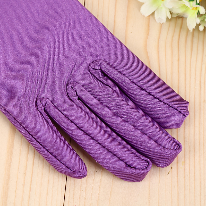 Women's Thin Gloves Short Stretch Spandex Gloves Etiquette Show Fall Sun Protection Gloves Application Scenario