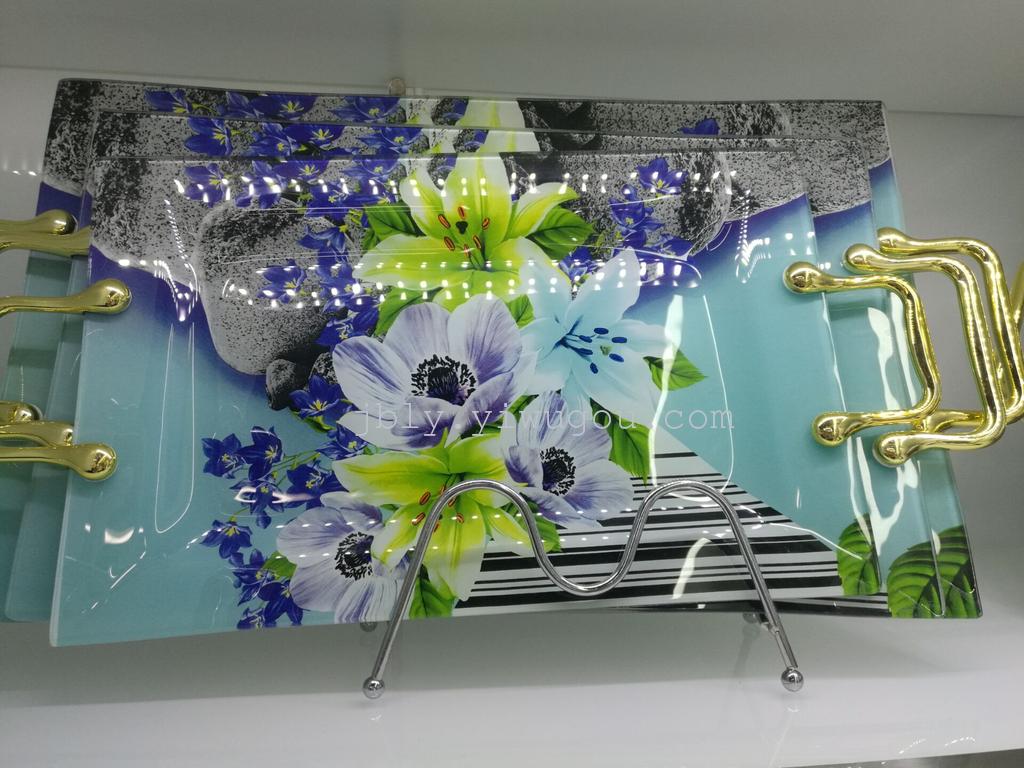 Printed fruit glass tray 3PC thumbnail