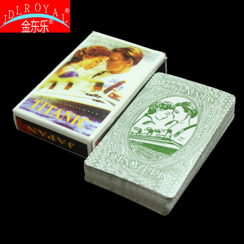 Titanic pattern poker foreign trade poker manufacturers direct Kim Dongle Specification drawing