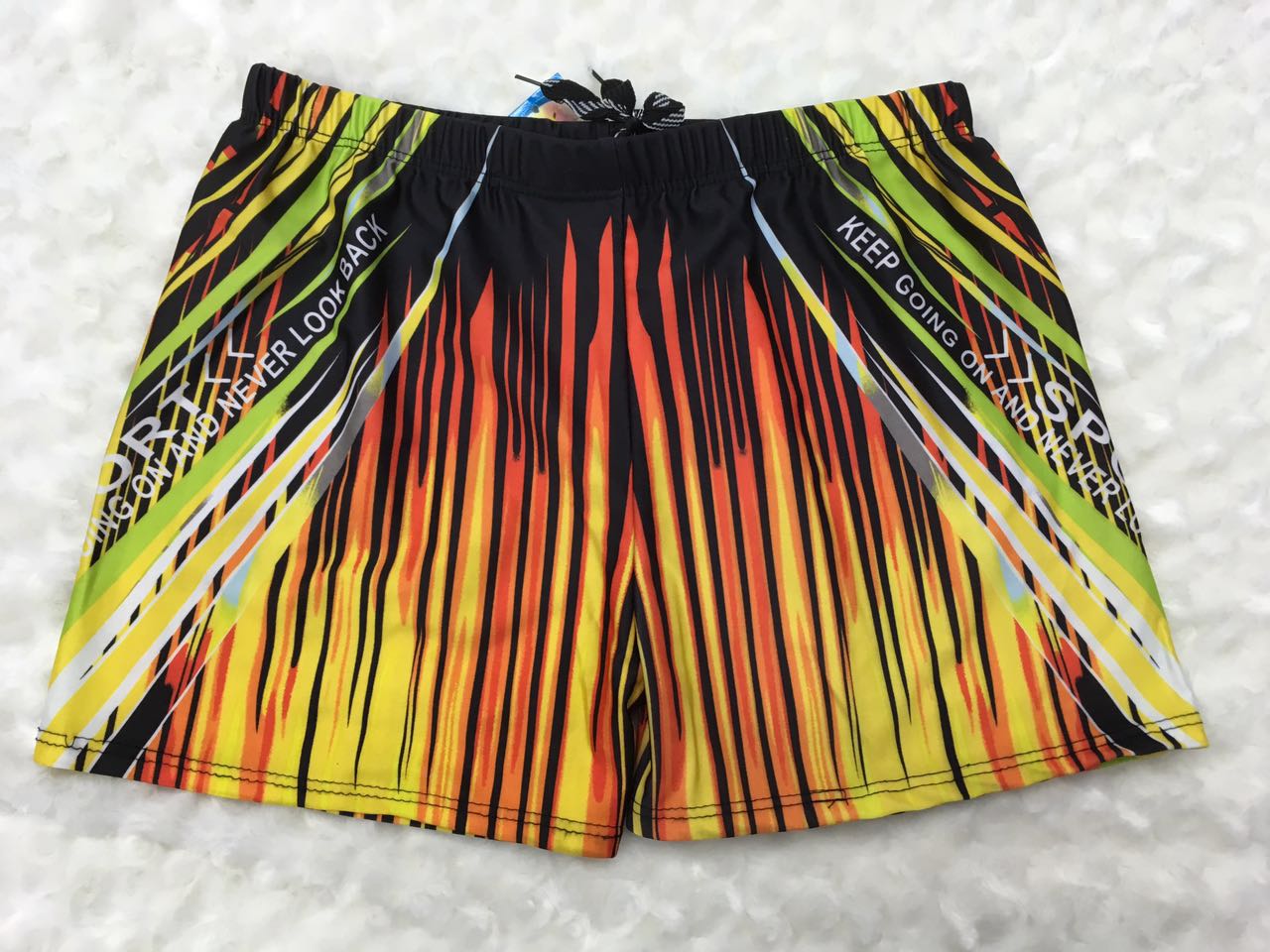 Men's swimming trunks Large size swimming trunks Flat corner hot spring fashion digital printed fashion men's swimming trunks full figure