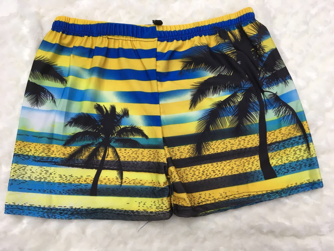 Men's swimming trunks Large size swimming trunks Flat corner hot spring fashion digital printed fashion men's swimming trunks full figure