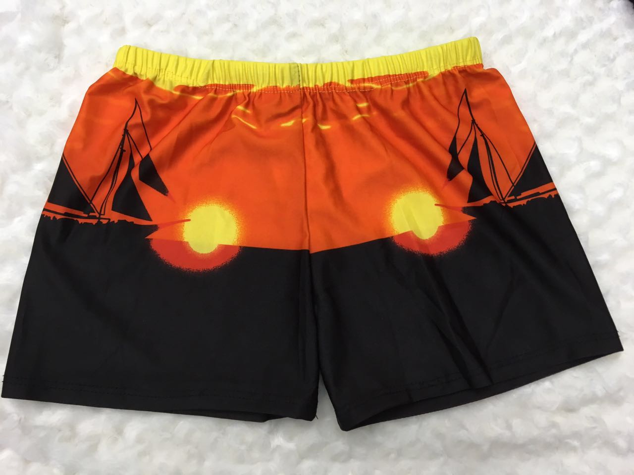 Men's swimming trunks plus-size swimming trunks flat corner hot spring fashion digital print fashion men's swimming trunks