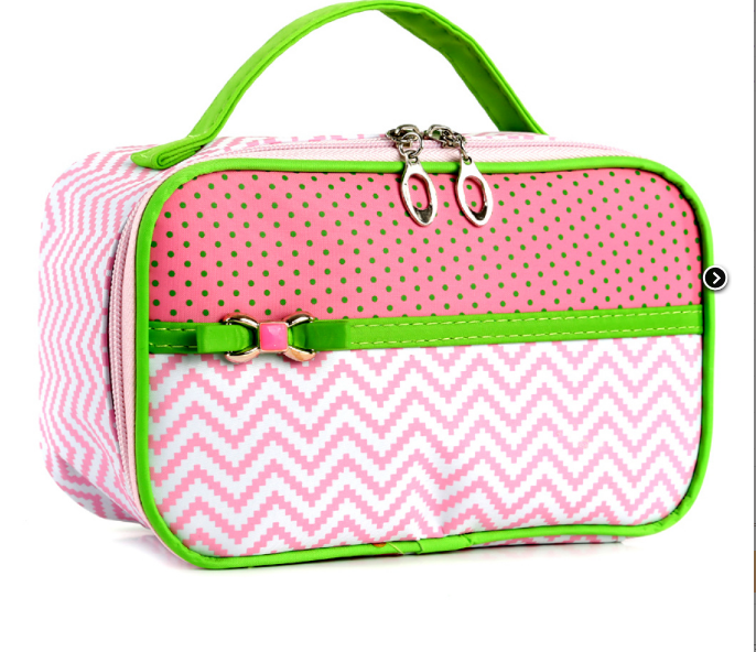 七彩燕子防水pu波浪纹四方包糖果色化妆包图