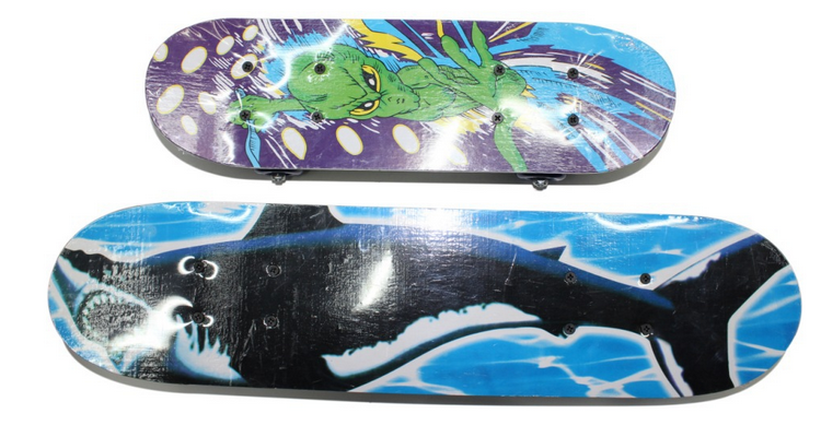 Children four-wheel cartoon scooter double tilt 43CM thick maple primary skateboard Specification drawing