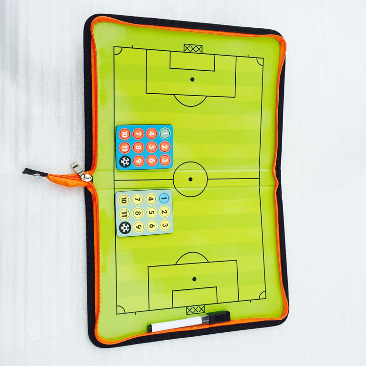 正品教练员沙盘战术盘图示板 足球战术板折叠磁性 拉链式示教板产品图