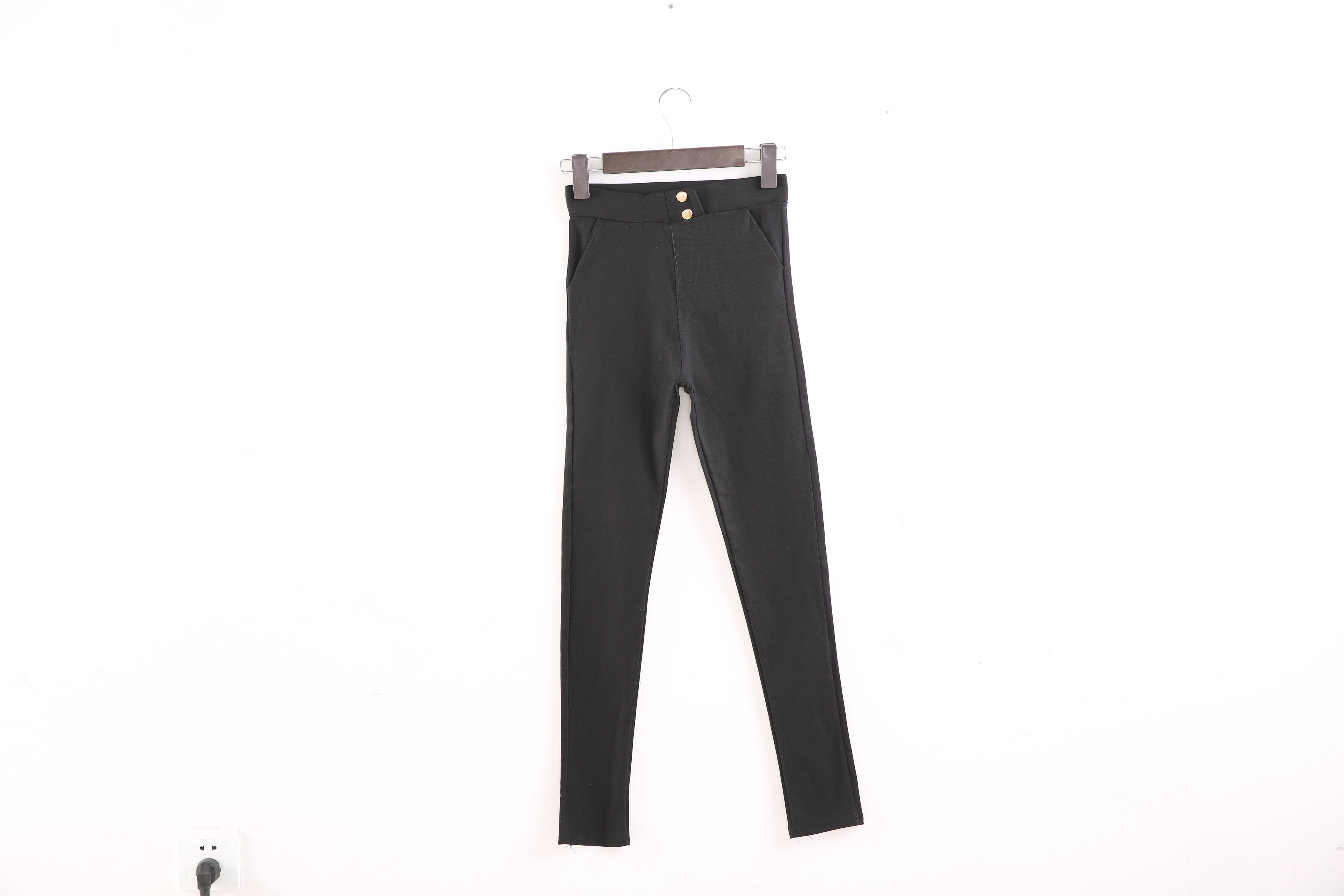 The new women's pencil pants with twill Spring and Autumn are in a Korean high-waisted candy-colored skinny style details Picture