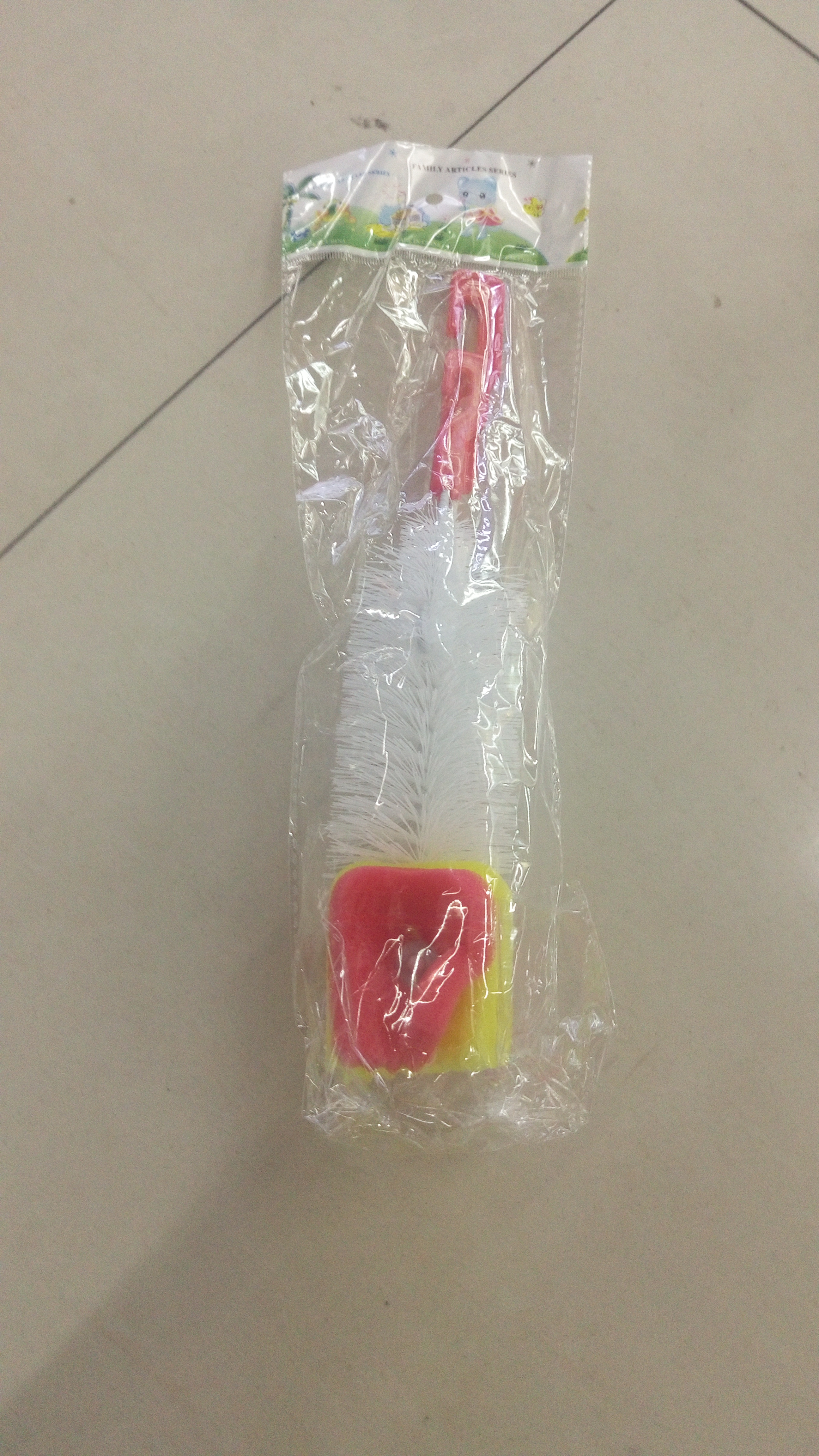 Wholesale plastic laundry brush 81066 Sponge head bottle brush Cleaning brush Baby bottle brush