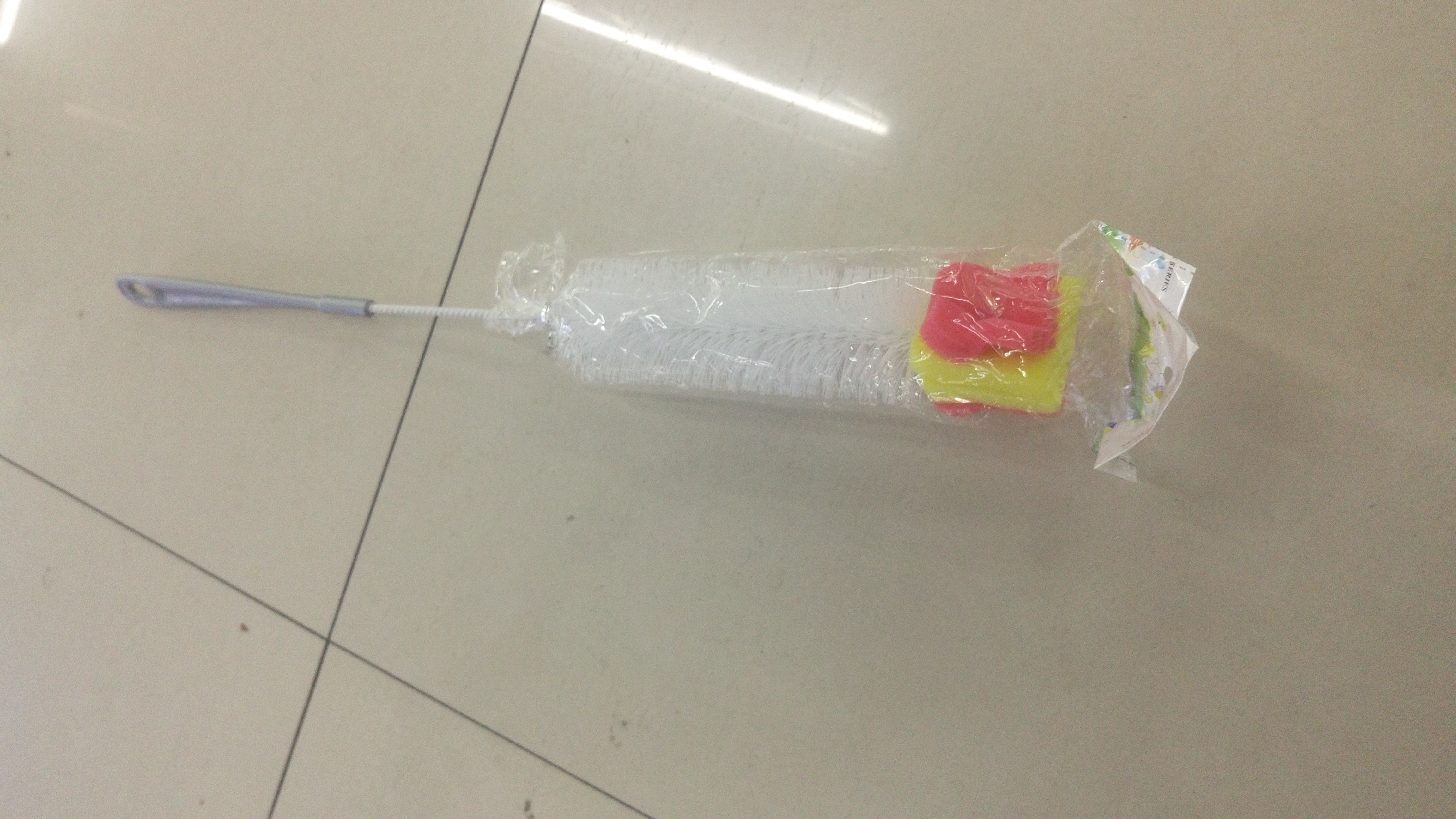 Wholesale plastic laundry brush 8141 Sponge head bottle brush Cleaning brush Baby bottle brush