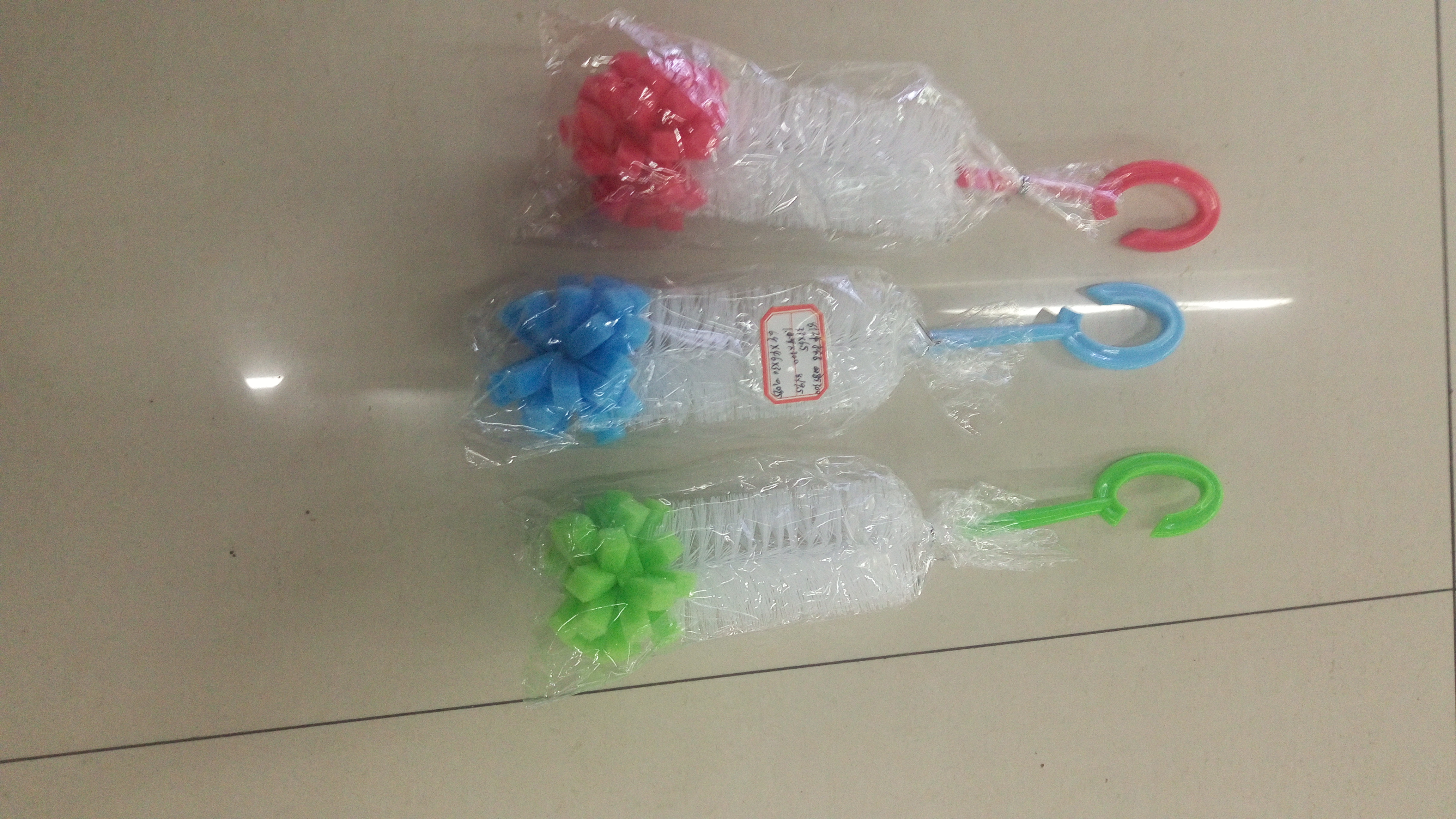 Wholesale plastic laundry brush 8124 Sponge head bottle brush Cleaning brush Baby bottle brush