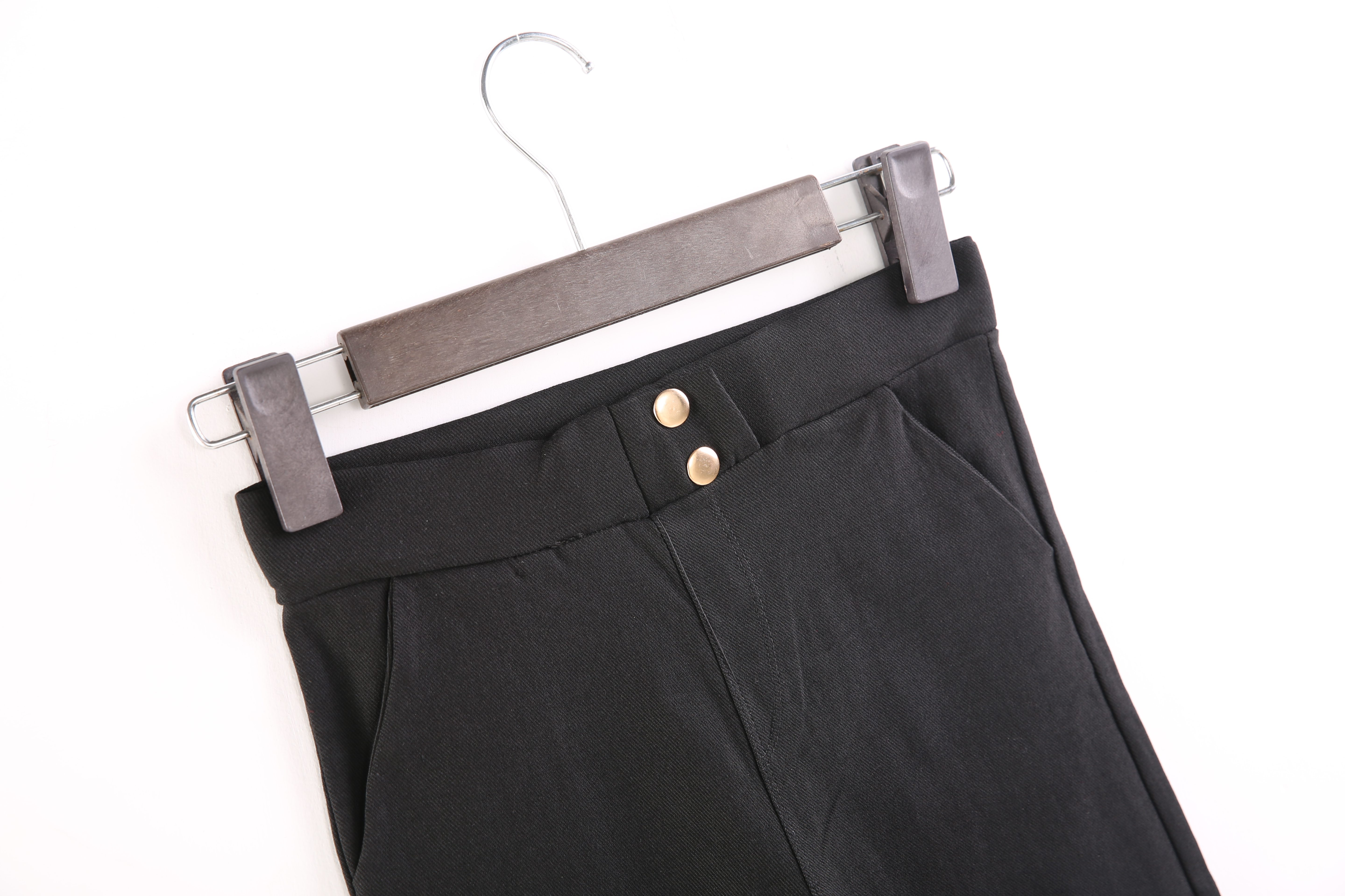 斜纹春秋新款女式铅笔裤韩版高腰糖果色小脚裤薄款