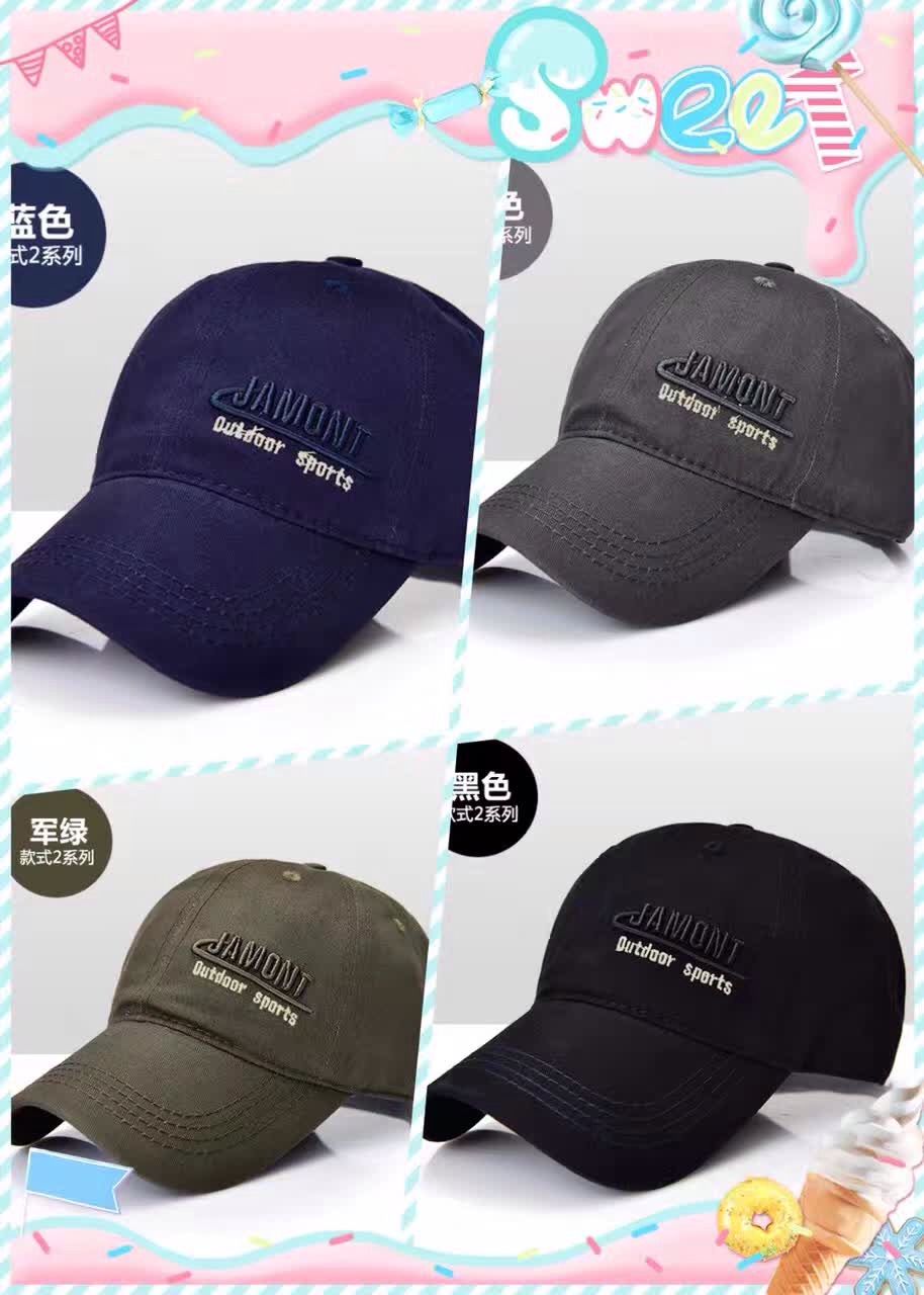 6 washed cotton baseball caps in Korean style, the same for both male and female celebrities details Picture