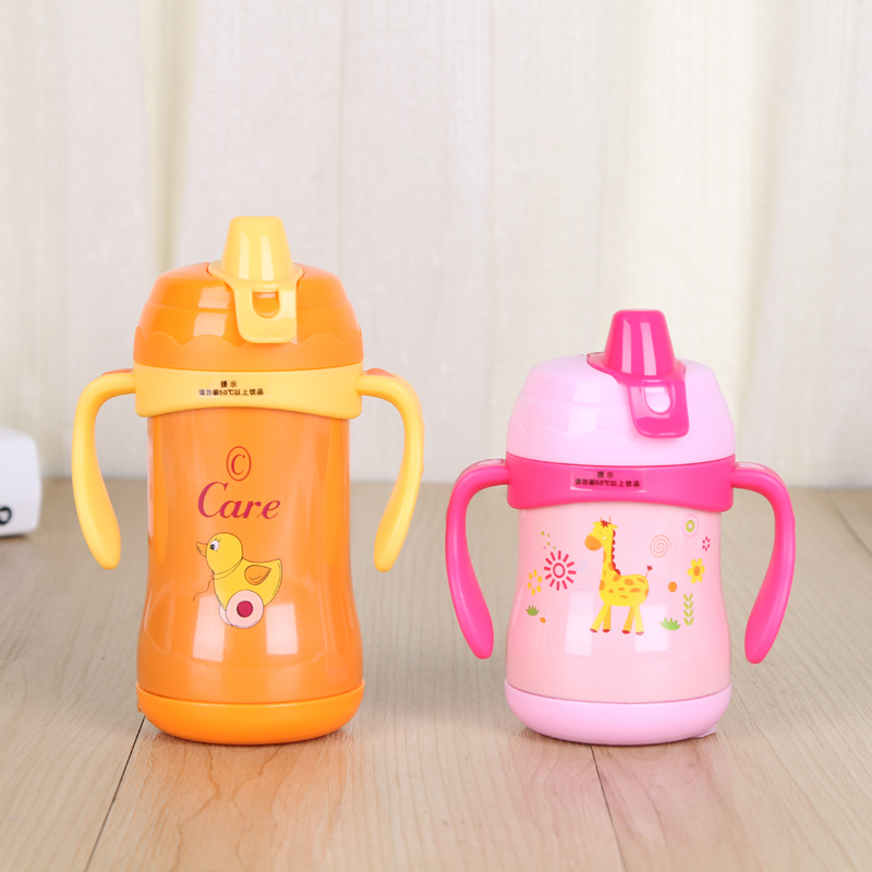 Creative Children's Sippy Cup Thermos Cup Stainless Steel Cup Dual-Purpose Cup full figure