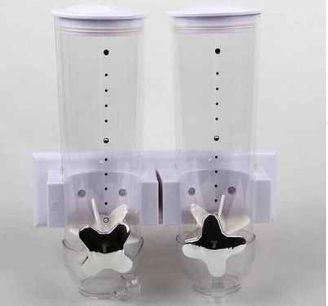 Wall-mounted two-cylinder three-cylinder cereal machine Cereal machine oat multigrain grain storage tank Food dispenser
