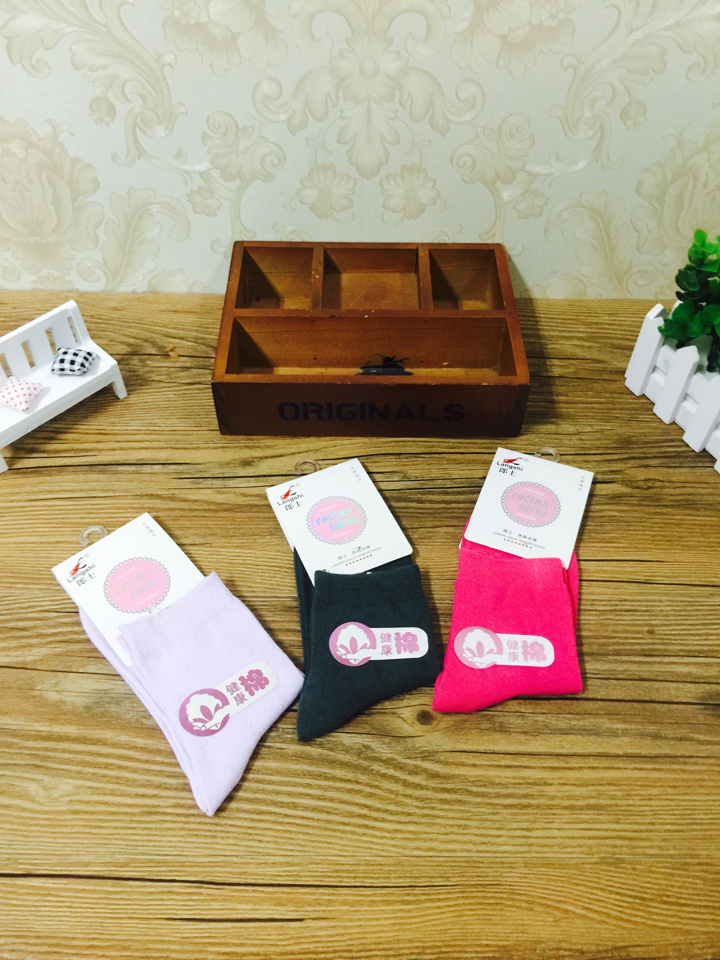 Calcetines mujer seis colores disponibles 100% algodón buena calidad Specification image
