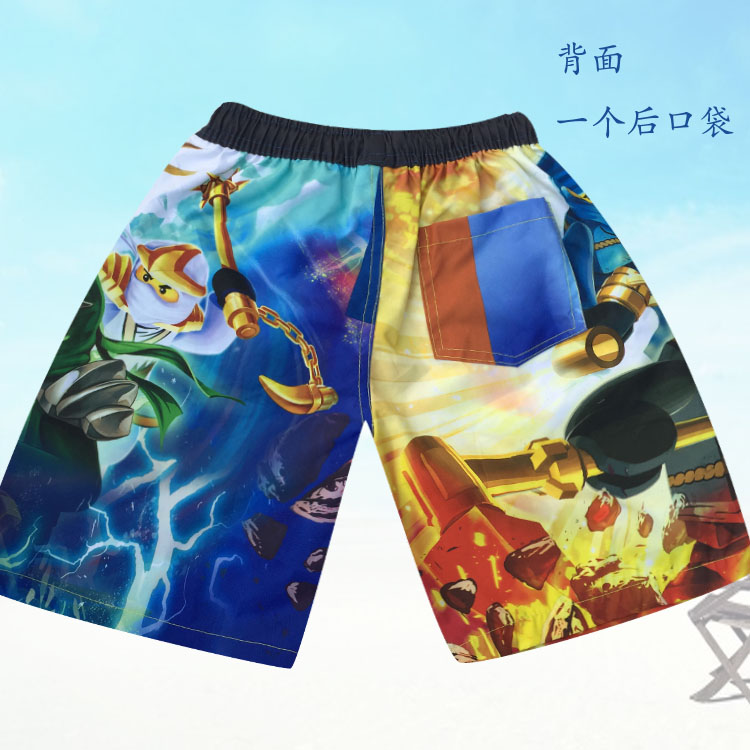 儿童卡通松紧沙滩裤产品图