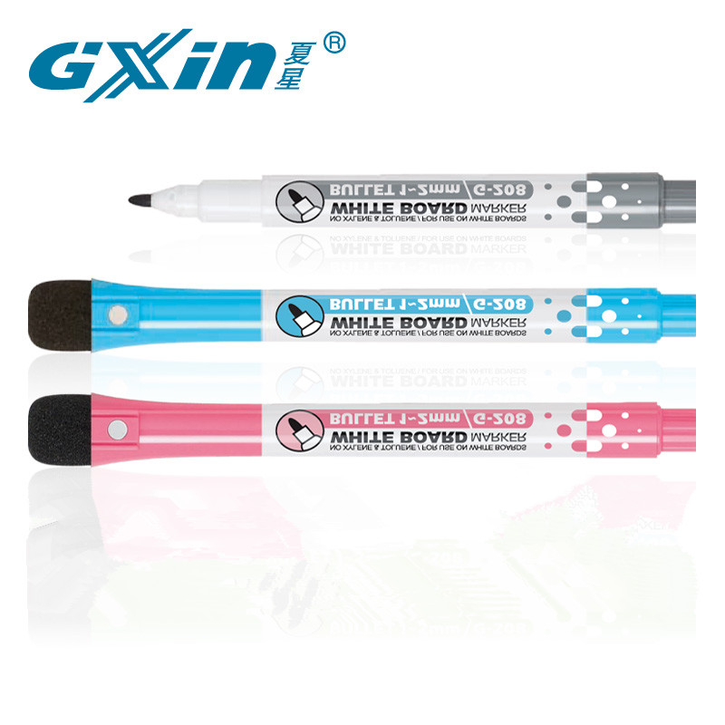 Gxin G-208可吸附 可擦笔儿童环保带磁白板笔