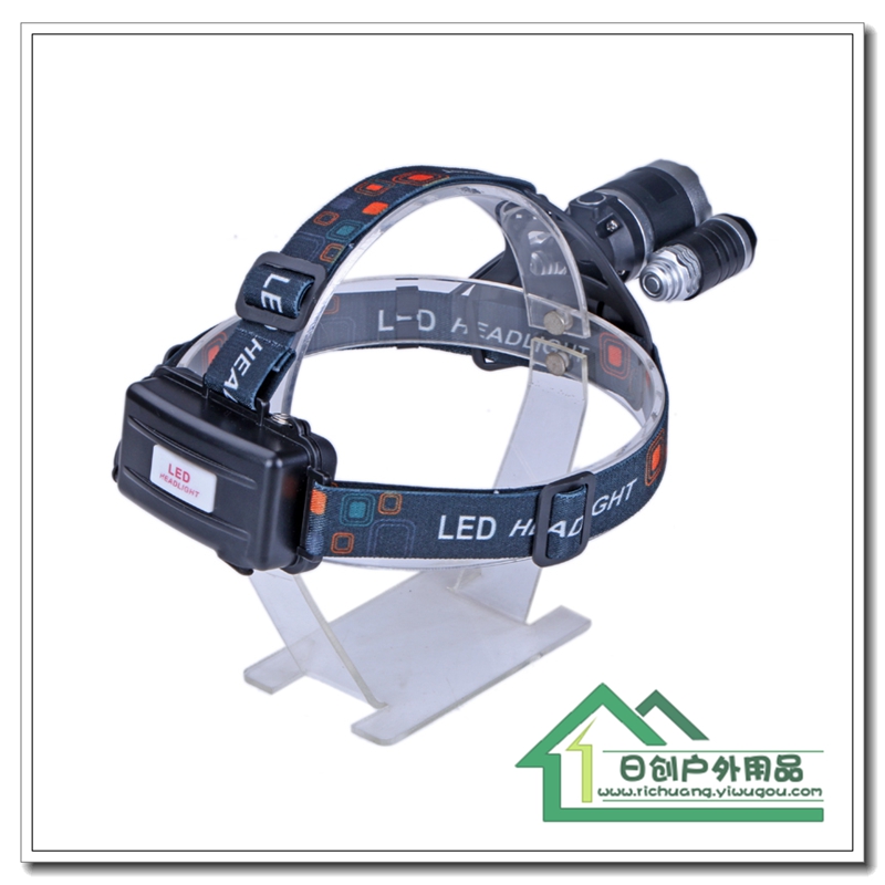 飞机头超亮强光头灯充电可调焦夜钓鱼灯产品图