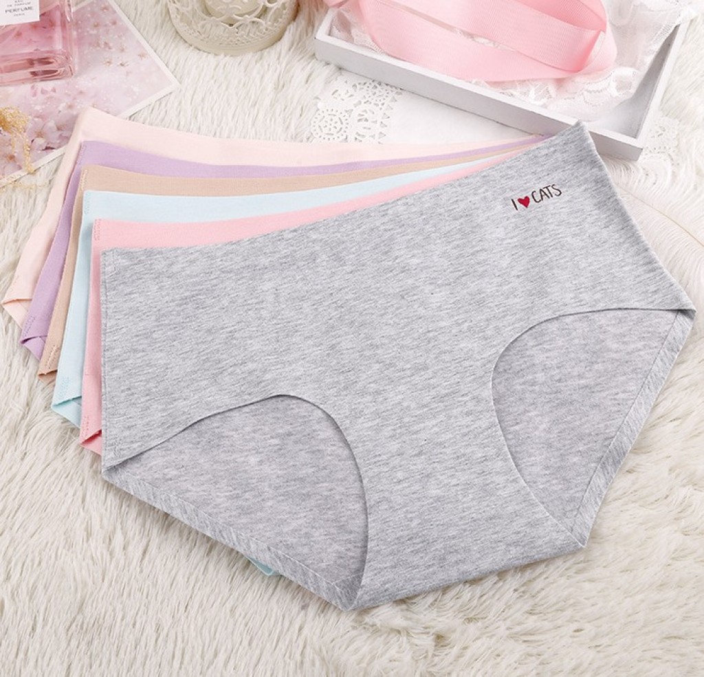 One-piece seamless panties for women mid-waist sexy women cotton panties briefs