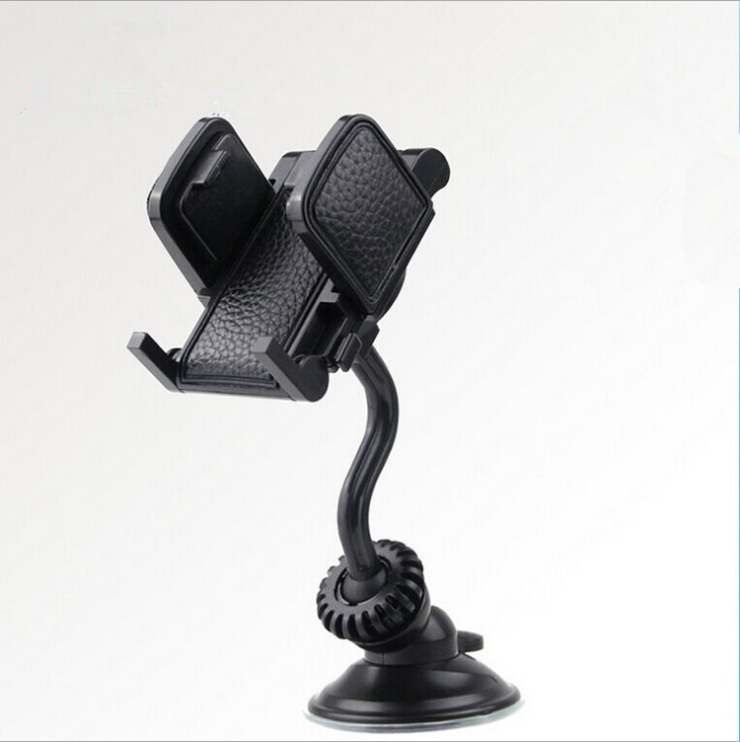 车载多功能手机支架汽车吸盘三合一皮革手机架产品图