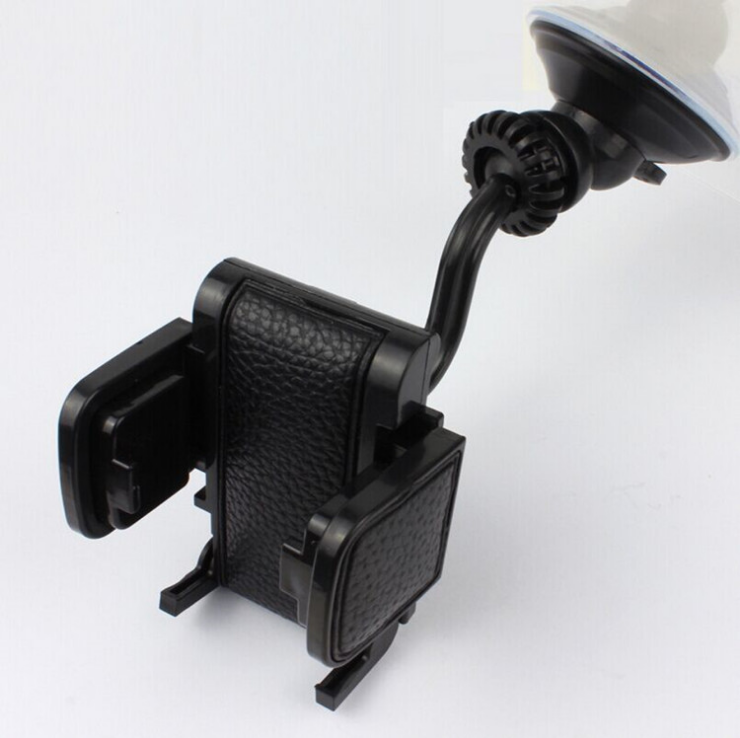 车载多功能手机支架汽车吸盘三合一皮革手机架