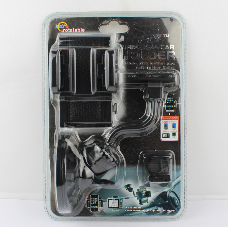 车载多功能手机支架汽车吸盘三合一皮革手机架细节图