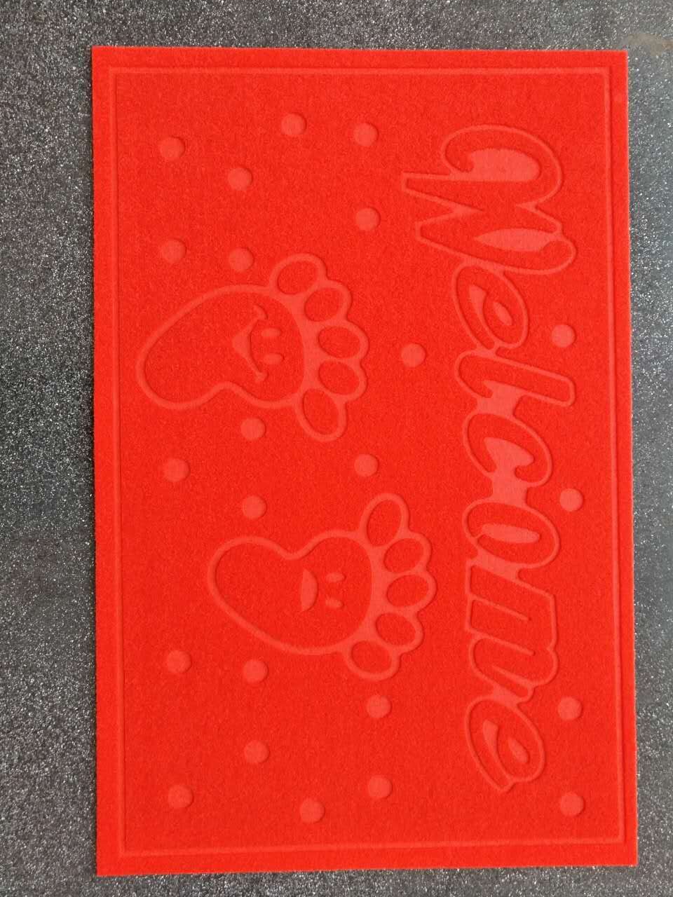 Cheap embossed floor MATS for foreign trade, anti-slip MATS, PVC floor MATS, fleece floor MATS, household MATS, 38*58cm full figure