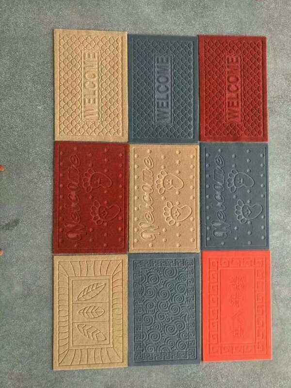Cheap embossed floor MATS for foreign trade, anti-slip MATS, PVC floor MATS, fleece floor MATS, household MATS, 38*58cm details Picture