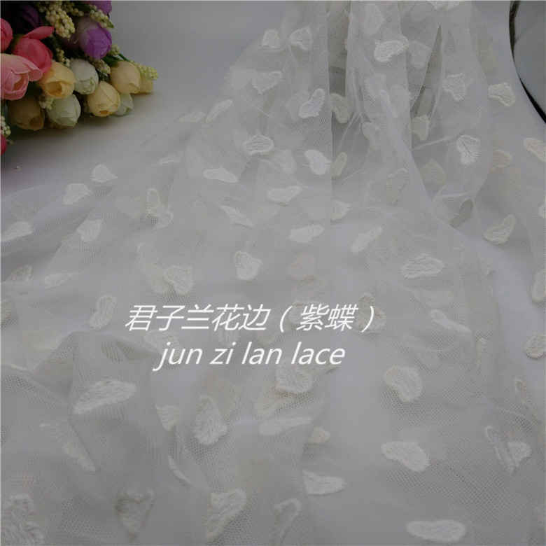 A full pair of cotton thread embroidered lace details Picture