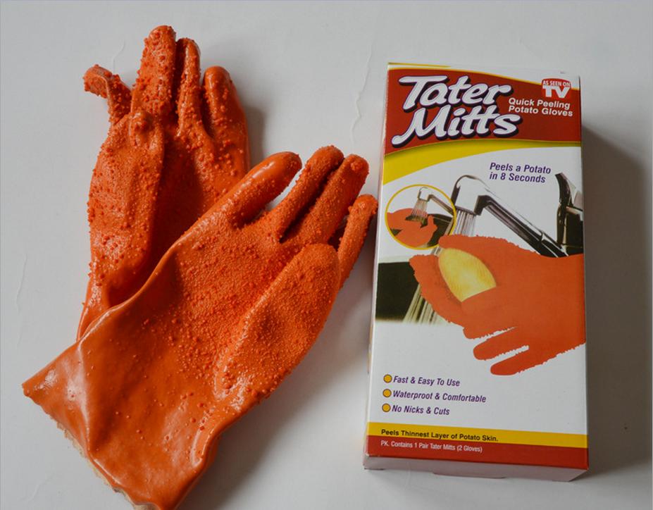 Tater MittsTV Poke leather Gloves Magic leather peeling gloves potato skin gloves