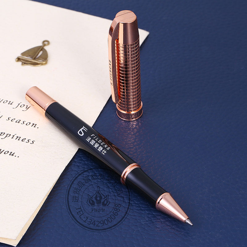 Customized hotel advertising pens, metal gift pens, office supplies signature pens, water-based signature pens Specification image