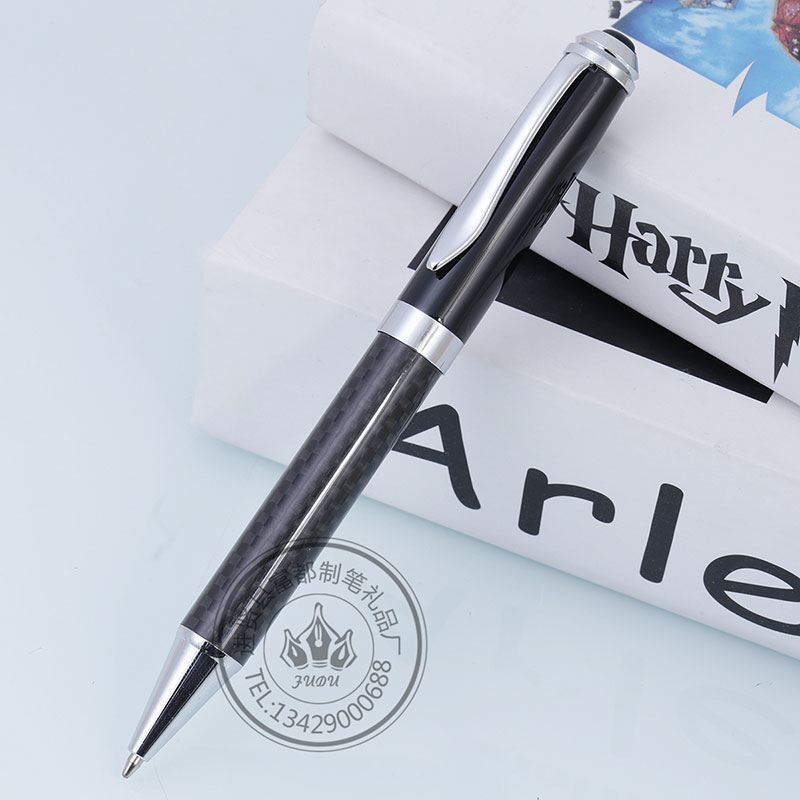 Office stationery, carbon fiber ballpoint pens, creative gel pens, metal pens, business gifts, advertising pens, writing tools details Picture