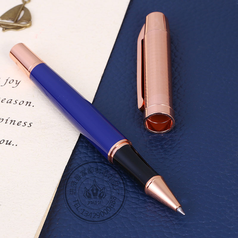 Customized hotel advertising pens, metal gift pens, office supplies signature pens, water-based signature pens details Picture