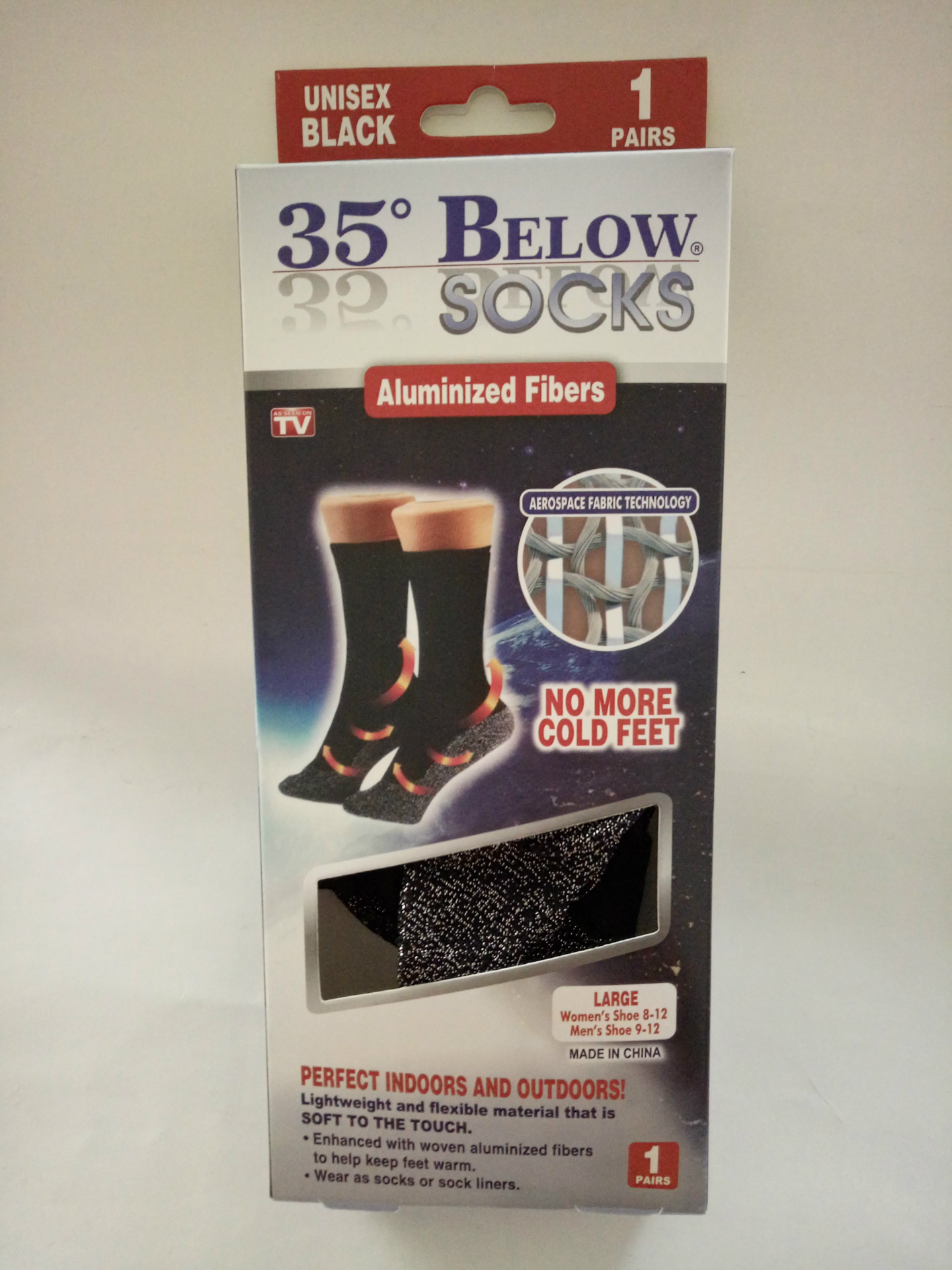 35 degree thermal insulation socks Aluminized Fibers