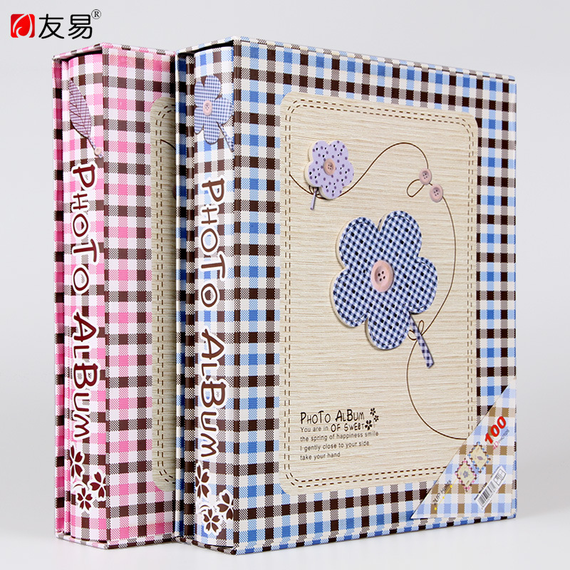 New photo album 6-inch inset family 6-inch box photo thin vintage floral treatment