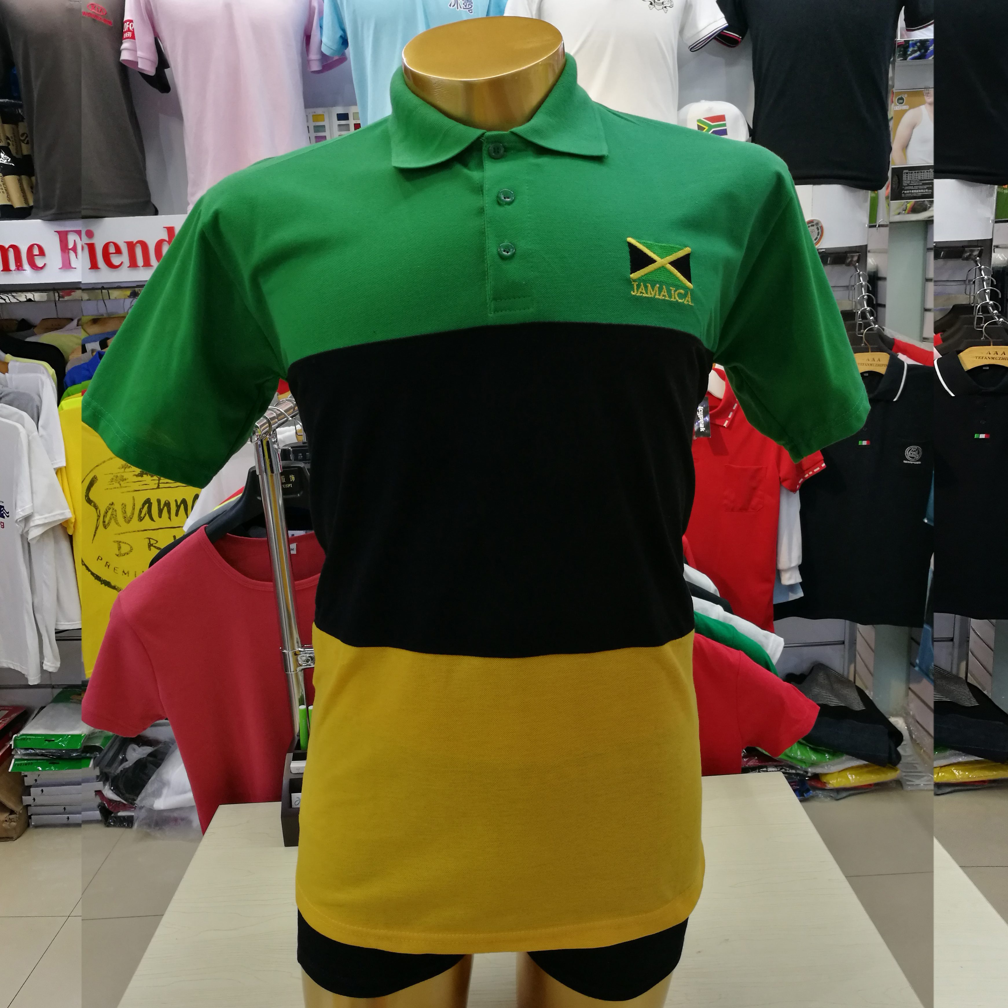 Fabricante al por mayor personalizado evento promocional casual deporte bandera patchwork Polo shirt