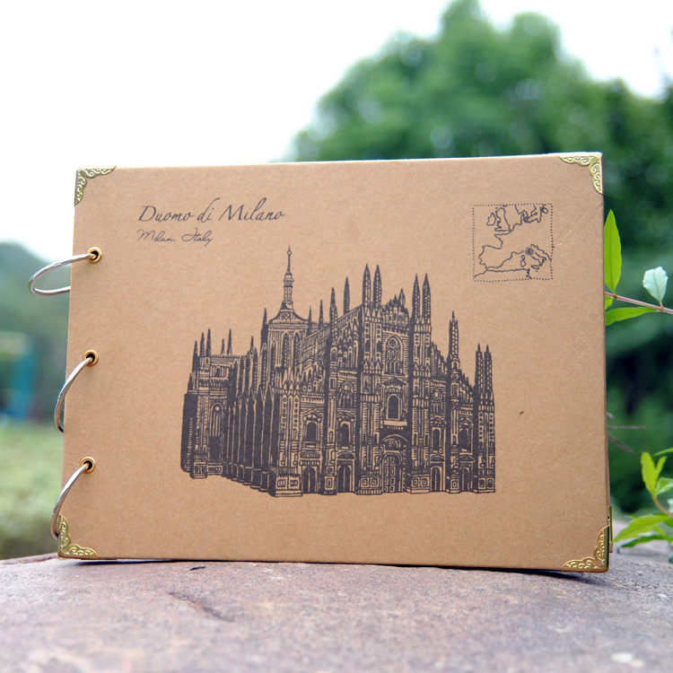 Album Children's painting Castle Retro paste DIY album Beautiful diy album