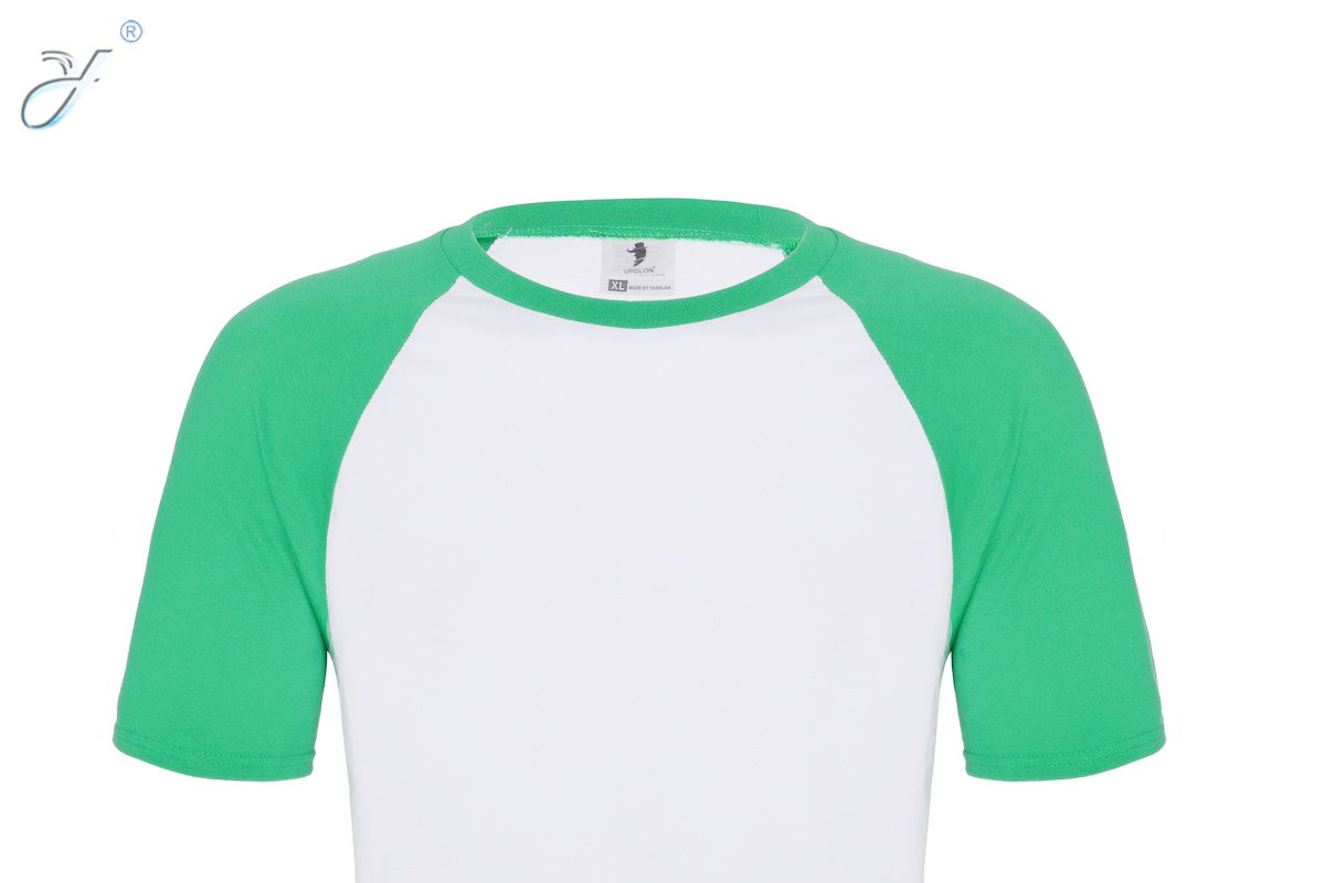 Manufacturer wholesale customization promotion: Casual short-sleeved all-cotton breathable color-blocking T-shirts details Picture