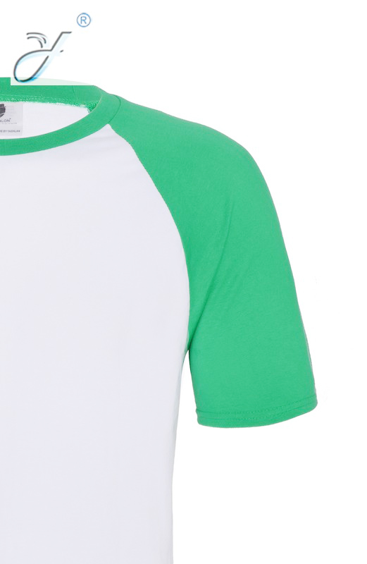 Manufacturer wholesale customization promotion: Casual short-sleeved all-cotton breathable color-blocking T-shirts Specification image