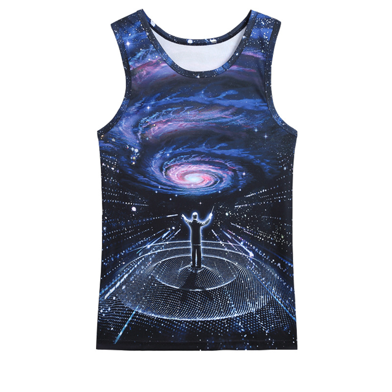 厂家批发定制活动促销休闲热升华图案速干背心