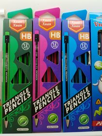HB drawn triangular pencil, softened wood pencil, poplar pencil