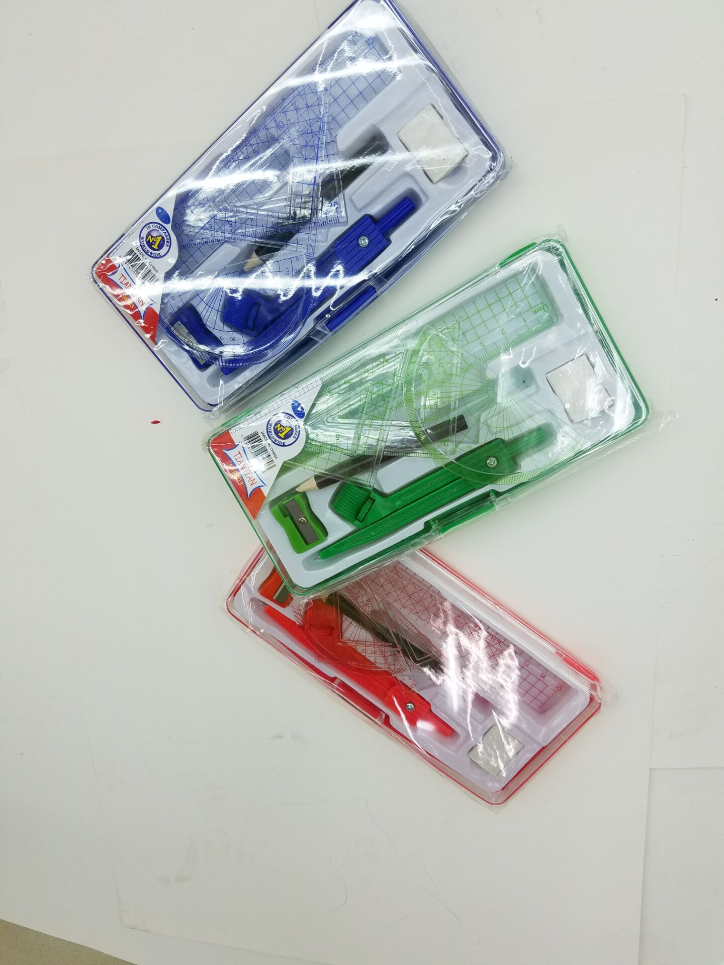 9 piece plastic compass kit thumbnail