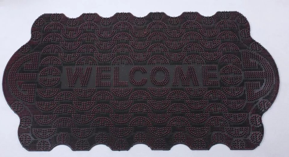 Elliptical wave PVC floor mat, anti-slip mat, rubber mat, raised point welcome mat, outdoor mat, rubbing mud mat, 45*75cm Application Scenario